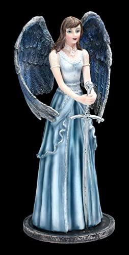 Figura de ángel serenity con espada de 31 cm | Ángel de la guarda Fantasy Estatua de elfo