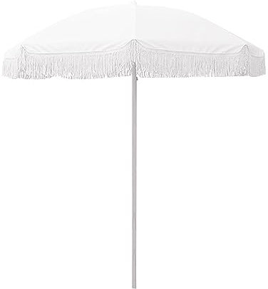 FLIPP Ombrellone da Spiaggia in Nappa Beige Ombrellone da Giardino in Legno retrò for Esterni Ombrellone da Giardino for Esterni in Villa Cortile