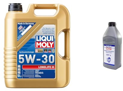 Liqui Moly Longlife III 5W-30 Motoröl, 5L & DOT 4 Bremsflüssigkeit, 1L