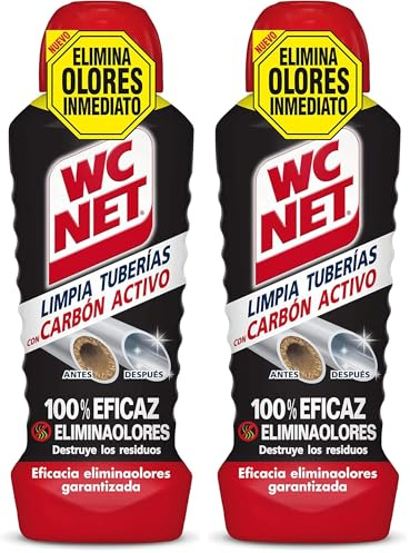 WC Net Limpia Tuberías con Carbón Activo, Compuesto, 700 ml (Paquete de 2)