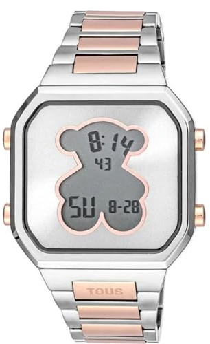 TOUS Reloj Digital con Brazalete de Acero SS D-Bear