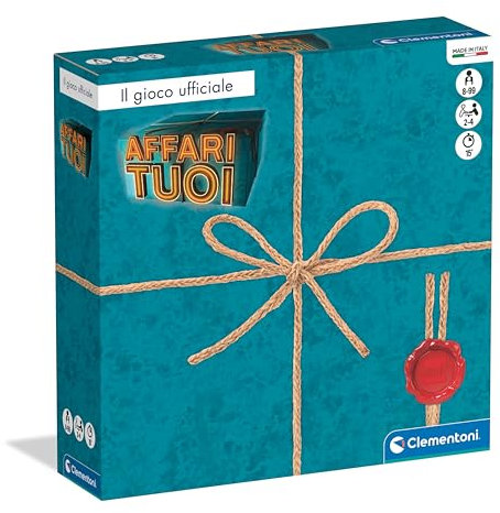 Clementoni - Affari Tuoi, Gioco da Tavolo Ufficiale dal Programma TV, con Pacchi e Offerte, per Bambini 8+ Anni e Adulti, 2-4 Giocatori, Made in Italy, Lingua Italiana, 16882