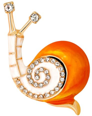Yardenfun Legierungsbrosche Schnecke Mit Tropfen Emaille Modische Anstecknadel Für Kleidung Und Taschen Vielseitige Modebrosche in Orange Für Damen Und Kinder