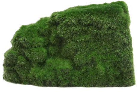 Parliky 1pezzi Grotta per Tartarughe in Resina Muschio Rifugio Naturale per Gechi e Lucertole in Acquario Decorazione Resistente e Non Deformabile