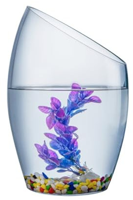 Fischschale Transparentes Glas, kleines Aquarium, Mehrzweck-Aquarium for kleine Goldfische, Hydrokultur-Pflanzenzucht, dekorative Fischtanks Aquarium für(Klein)