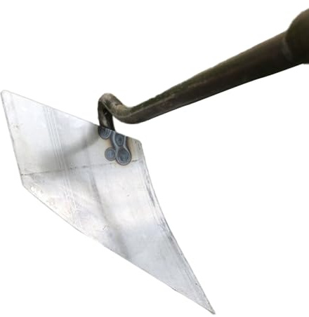 Herramienta de jardín para torneado de tierra, arado triangular, herramienta de jardín, arado de mano, jardinería NTf130 (plata, 42 cm)