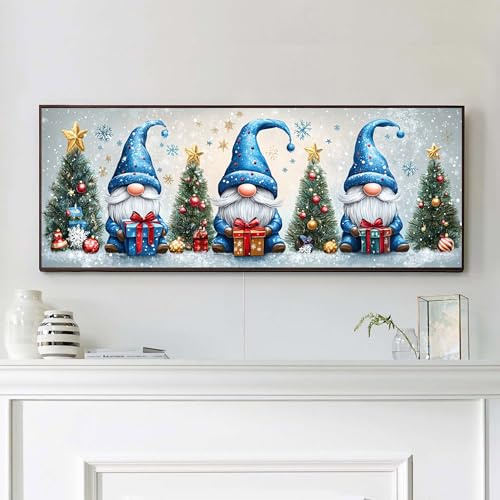 VAIIEYO 5D DIY Weihnachten Diamond Painting Groß, Gnom Diamant Painting Groß xxl Bilder Malerei Kits, Malen Nach Zahlen Diamant Home Wand Decor Gemälde Kreuzstich Diamond Dekoration 30x80cm-3