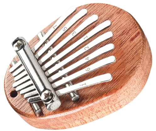 BESPORTBLE Mini Kalimba Daumenklavier aus Sapele Holz Tragbares Finger Piano mit Klarem Angenehmem Klang Leicht und Kompakt für Anfänger Musikgenuss Überall und Jederzeit