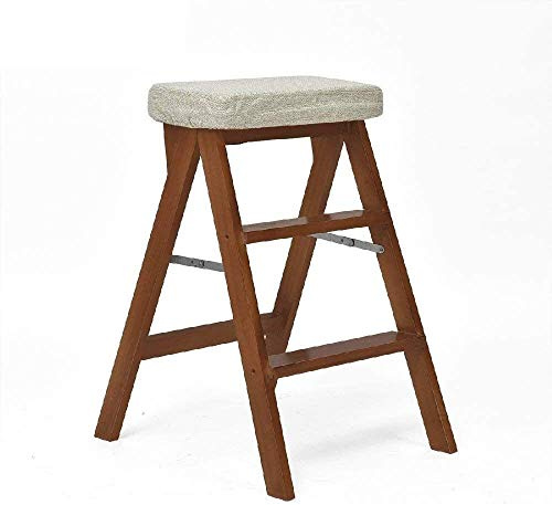 Marchepied pliable en bois – Chaise haute multifonction pour cuisine et banc en bois massif pour adulte, design simple et peu encombrant