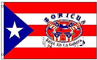 AZ FLAG - Drapeau Porto Rico Orgullo Boricua - 150x90 cm - Drapeau Portoricain - Puerto Rico 100% Polyester Avec Oeillets Métalliques Intégrés - Pavillon 110 g