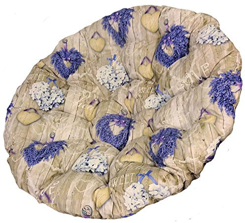 Rattani - Polster für Papasansessel, Auflage, Ersatzpolster Papasan D 110 cm, Stoff Mirha Digitalprint IT, Made in EU