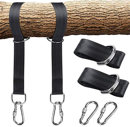 VieVogue Baum Schaukel Hängegurte Kit hält bis zu 200 kg, 2 152 cm Gurte mit sichererem Karabiner und Drehhaken, perfekt für Hängematten und die meisten Hollywoodschaukeln