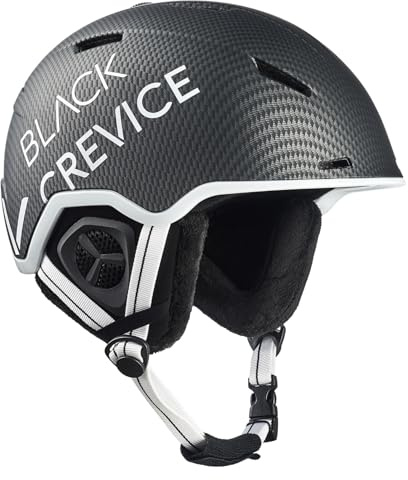 Black Crevice unisex – vuxna skidhjälm Vail, black carbonvit, M (55-58 cm)