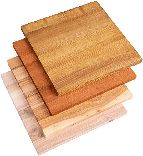 LAMO Manufaktur Holzplatte für Couchtisch, Beistelltisch, Tischplatte Massivholz 60x60 cm, Natur, LHG-01-A-002-60