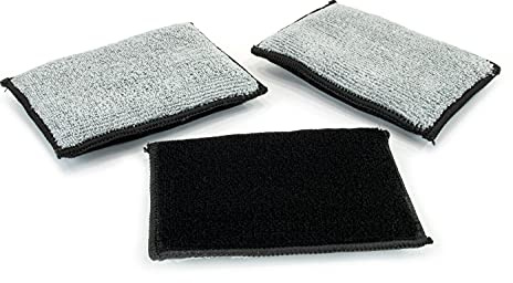 Scrub Ninja - Scrubber Sponge (5 x 3) Black/Gray - 3 Pack.