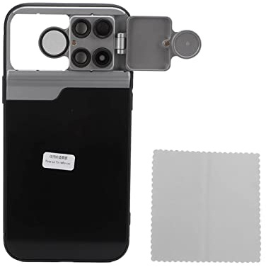 Akozon Étui de Téléphone Multi-objectifs 5 en 1 pour 13 Pro avec Filtre CPL Téléobjectif 10X 20X Macro 2X et Objectif Fisheye 180°