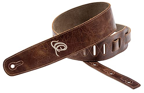 Ortega Guitars Gitarrengurt Länge Verstellbar - Akustik Gitarre / Bass, E-Gitarre, E-Bass - Suede Series - Wildleder, Vintage Malt (OSSU-50) | Länge verstellbar, für Akustik Gitarre / Bass, E-Gitarre, E-Bass