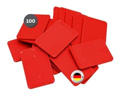 PRIMO24® Premium Unterlegplatten 60x40 mm 100 Stück - Mehrfarbige Distanzplatten aus Kunststoff (Made in Germany) - Abstandshalter Keile in den Größen: 1.5, 3, 5, 10, 15, 20mm