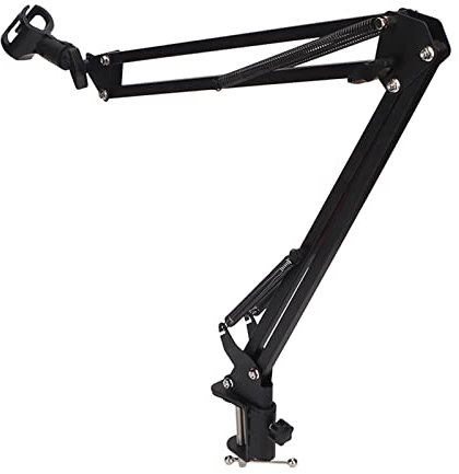 Mikrofonarmständer, 360° Verstellbarer Robuster Mikrofon Arm Mikrofonständer Aufhängung Scherenarmständer, Strapazierfähiges Mikrofon mit Armschraube und Kabelbinder