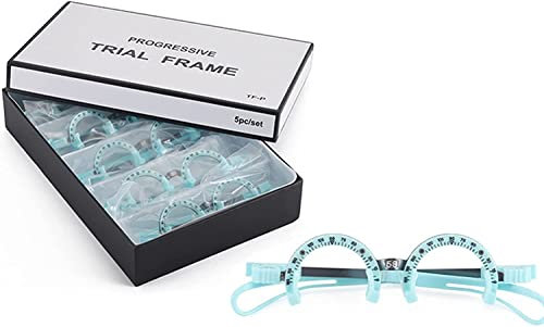 QIANMEI Optical Trial Lens Frame Adjustable Trial Frame Optical Trial Lens Frame ， PD 58, 60, 62, 64, 66MM Multifocal Glasses Trial Frame Fixed Pupil Distance Trial Frame