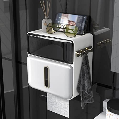 Dispensador de toallas de papel, caja de papel higiénico, dispensador de toallas de mano, soporte de papel de baño, soporte de papel de baño multifunción, caja de pañuelos montada en la pared, for bañ