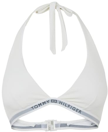 Tommy Hilfiger Damen Bikini Oberteil Triangel Herausnehmbare Polster, Weiß (Ivory), S