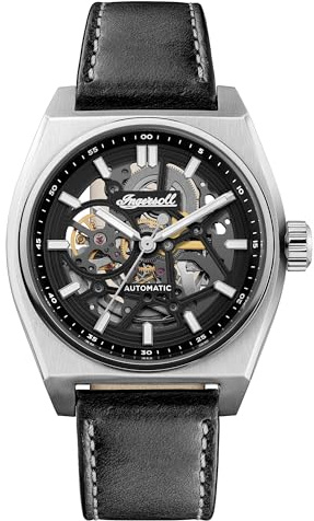 Ingersoll The Vert Herren-Automatikuhr, 43 mm, Zifferblatt und Lederband