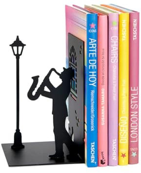 Balvi Buchstütze Musik Farbe Schwarz Eine Musikgruppe als Buchstütze Aus Metall