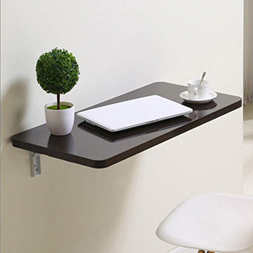 Folding Wall-Mounted Drop-Leaf Table, Home Office Workstation Computer Desk, Space Saving Hanging Table for Study, Kitchen & Dining Desk Size Optional