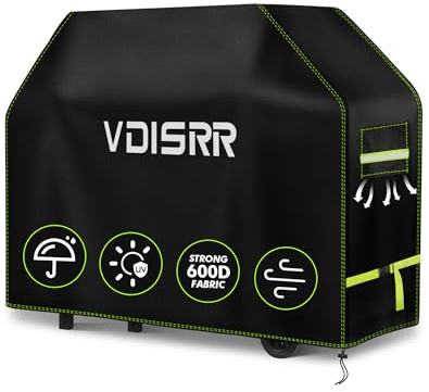 VDISRR Grillabdeckung Wetterfest, 600D Oxford Heavy Duty Abdeckhaube 152x68x119cm für Enders Monroe PRO 3 SIK Turbo/Shadow, Grill Abdeckung Grillhaube mit Lüftungsfenste Schutz Grill vor Rost