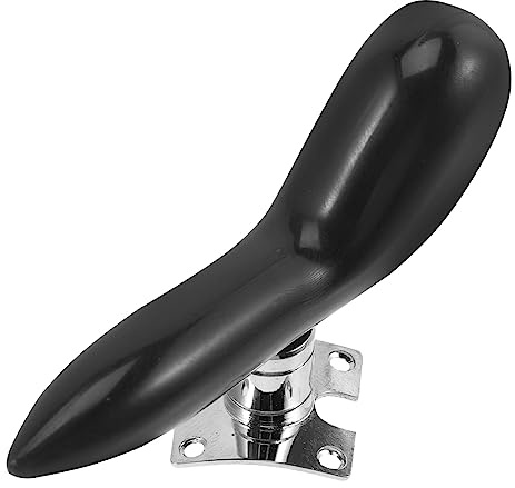 Fagott Handstütze mit Abs Griff und Versilberter Basis, Schwarz | Abnehmbar, Ergonomische Form, Leichtes Gewicht, Tragbar und Formstabil für Bassoon Teile