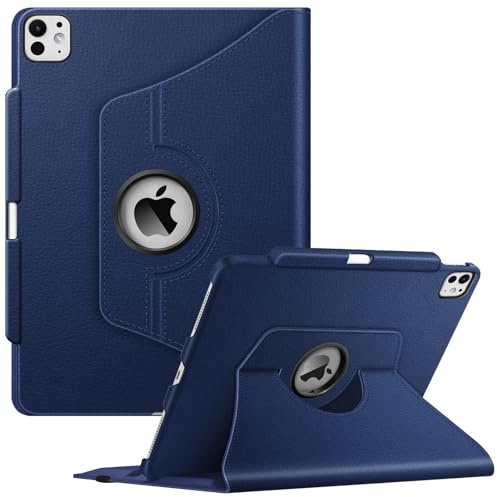 Fintie Hülle für iPad Pro 13 Zoll (M5/M4) 2025/2024, Marineblau | Schutzhülle mit Stifthalter, 360 Grad drehbarem Ständer, Auto Schlaf/Wach Funktion