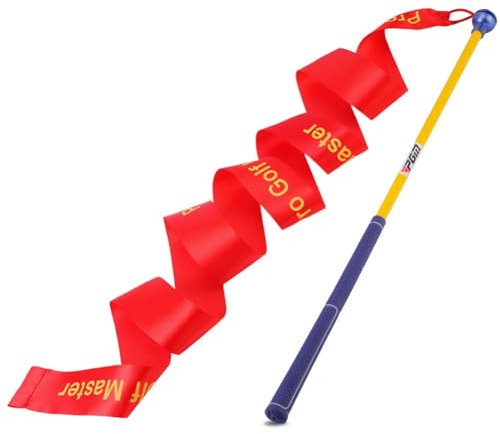 Kexpery Practitioner Ribbon Swing Stick To Improve Swing Speed Training Swing Trainer Rod with Ribbon Practice Warm Up Stick Training Voice Prompts for Beginners Training