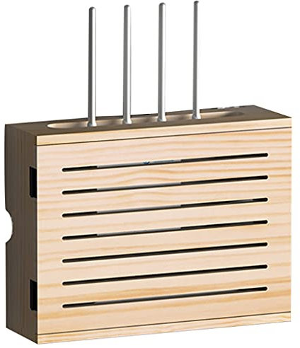 NBHDEK Aufbewahrungsbox, Wandmontage, schwebendes WLAN-Regal, Aufbewahrung, Wandmontage, Regalhalterung, Heim- und Büro-WLAN, verstellbare Kabelbox//52,5 x 42,5 x 10 cm