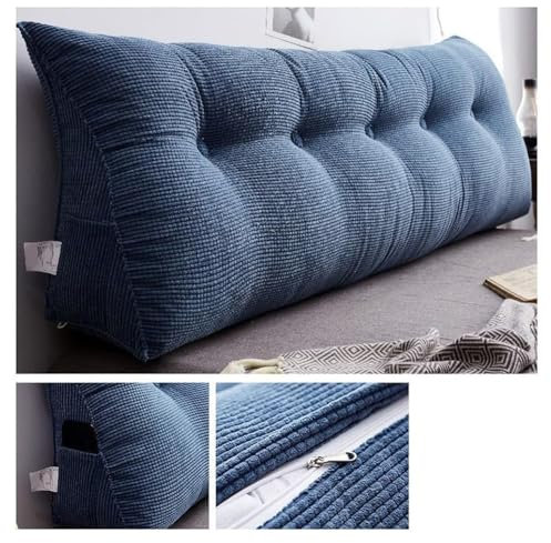 Mosnesrt Rückenkissen Keilkissen für Bett und Sofa, Weich und Atmungsaktiv Lesekissen mit Seitenfach, Schulter, Rücken- und Lendenwirbelstütze, Sofa Rückenkissen Keilkissen 100x50x20CM