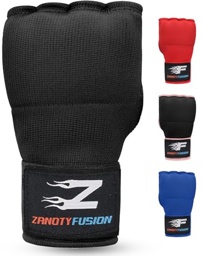 Boxing Hand Wraps Inner Gloves | Advanced Gel Padded Fist Under Mitts Protection Long Wrist Straps for Men & Women | Martial Arts Punching Training Muay Thai MMA Kickboxing