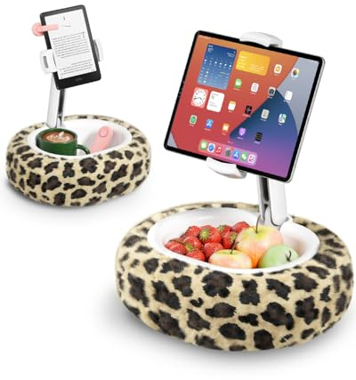 SupeDesk Tablet Halterung Bett,Kindle Halterung Kissen,iPad Ständer,kompatibel mit 4–11 Geräten,Handyhalterung,Kindle Halter für Sofa,Schoß,Bett, zum Lesen und Videoschauen, kuschelig weich & bequem