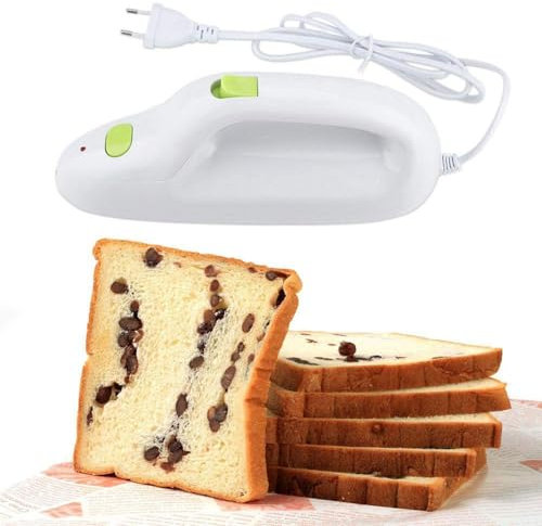 OZTYSGXM Cortador de Pan y Rebanador de Carne, Cuchillo Cocina EléCtrico InaláMbrico para Cortar Carnes Pescado Aves Pan Queso, Cuchillas Acero Inoxidable + Interruptor Seguridad