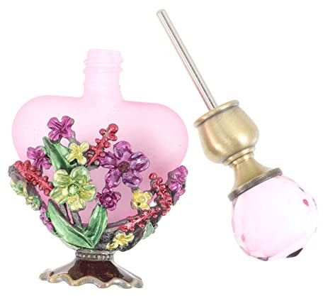 WRITWAA Botella Vacía De Perfume Retro 5 Ml Pequeña Botella Para Aceite Esencial Unisex Para Almacenamiento y Decoración