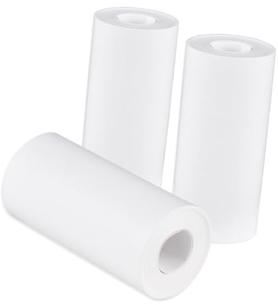 CFTGIW Papier Thermique Roule Blanc 56 Mm Papier D' Thermique Premium pour Imprimante D'étiquette et Appareil Photo instantané Claire (3 Rouleaux)