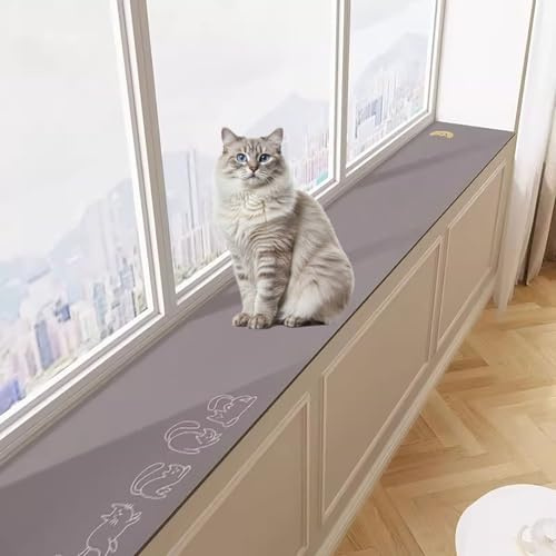 Window Sill Protector for Cats, Scratch Pad, Absorbent Diatomaceous Earth Mat, Ideal for Reading Nooks & Lounging