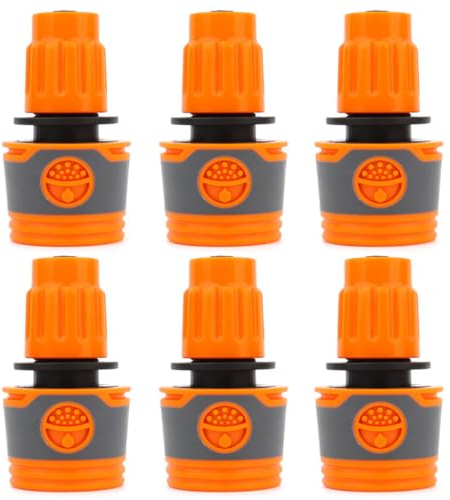 ViLiyDuo 6 pezzi Connettore Tubo da Giardino 3/8 pollici, Connettore per Tubo da Giardino, Attacco Rapido, per Lavaggio auto e Collegamento Tubo