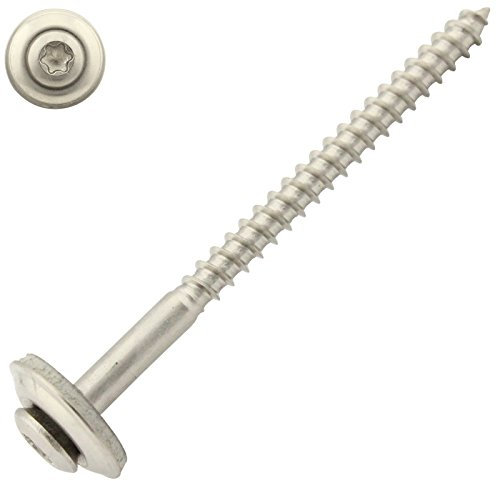 200 Stück Spenglerschrauben mit EPDM Dichtscheibe - 15 mm - Innensechsrund TX - 4,5x70 mm DIN7995 Edelstahl A2 V2A - SC-Normteile