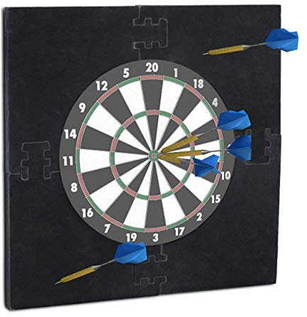 Relaxdays Dartscheibe Schutz R6, Dart Auffangring, 45 cm Durchmesser, Catchring, EVA, HxBxT: 71 x 71 x 3 cm, schwarz, 10021530_46, Dartscheibe Schutzring R6