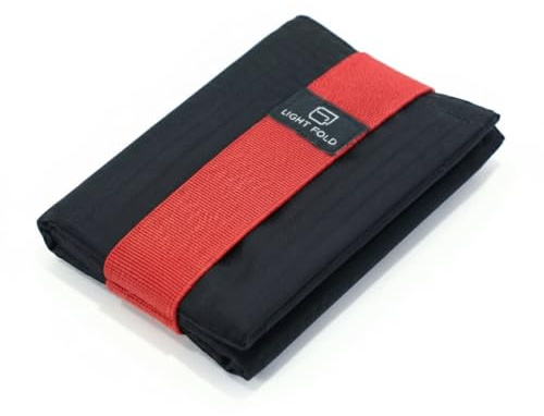 LIGHT FOLD Slim Wallet Herren Minimalistische Vordertasche mit RFID-Schutz | Ultra-dünn Leicht Kompakt Mini Kleines Dreifach Stoff Wasserabweisend Elastischem Band Geld und Kartenhalter Reisen Sport EDC