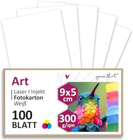 100er Set kleine blanko Karten 9 x 5 cm - DIY I Visitenkarten, Geschenk-Anhänger, Notizkarten I Zum Selbstgestalten Beschreiben Bekleben I dv412