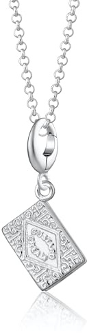 Lily Charmed Biscuit Charm Necklace for Women | Sterling Silver or Gold Plated Options | Charm Fits All Leading Bracelets & Necklaces | UK Design | Gift for Birthday, Anniversary, Valentine’s Day