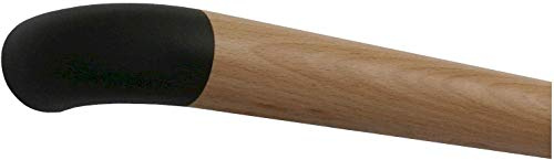 TIBU Buche Holz Handlauf Geländer 30-500cm mit schwarzen Endstücken Wandhandlauf Wand Treppe, Länge 400 mm / 40 cm / 0,4 m und Enden schwarzer Bogen