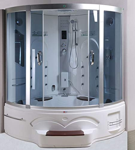 DEKO VERTRIEB BAYERN XXL Luxus LED Dampfdusche inkl. Whirlpool-SET Duschtempel-Komplettdusche + Radio inkl. Spedition