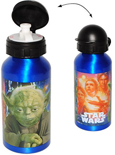 alles-meine.de GmbH Alu Trinkflasche/Sportflasche - auslaufsicher - Star War - Darth Vader - aus Aluminium 450 ml - für Kinder - Aluflasche 0,45 Liter / 450 ml - Flasche - ..